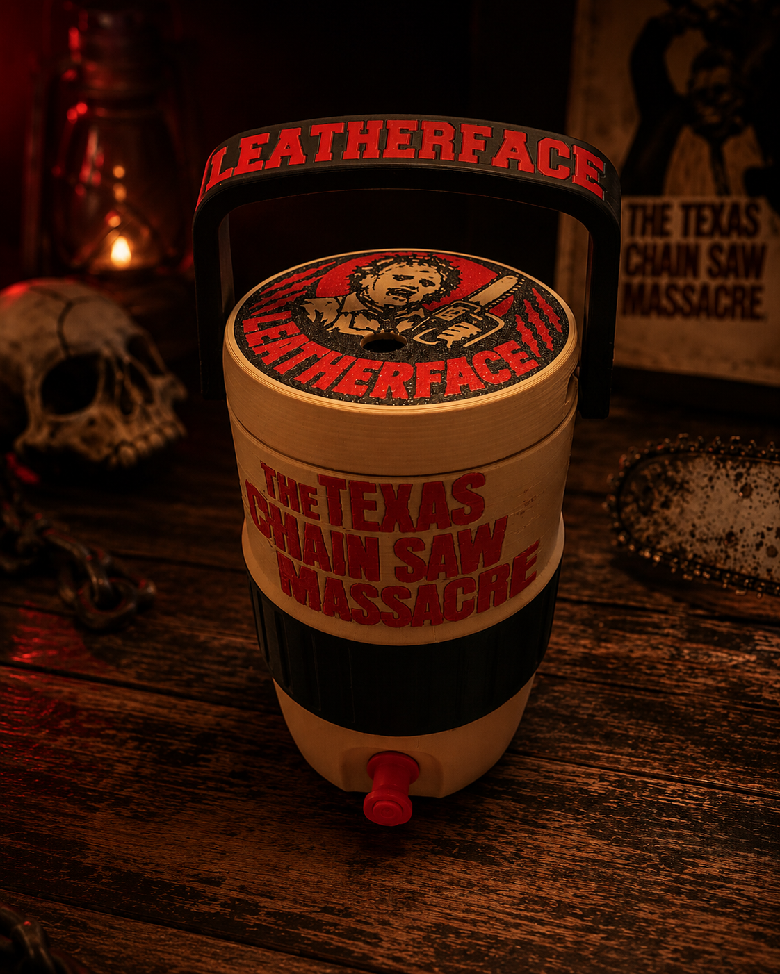 Leatherface Cooler – Texas Chain Saw Massacre 3D-printed coozie digital file