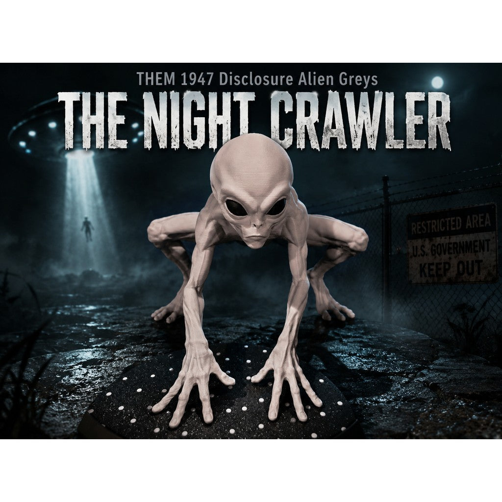 THEM 1947 Alien Grey: The Night Crawler, 3D printed THEM 1947 alien grey figure