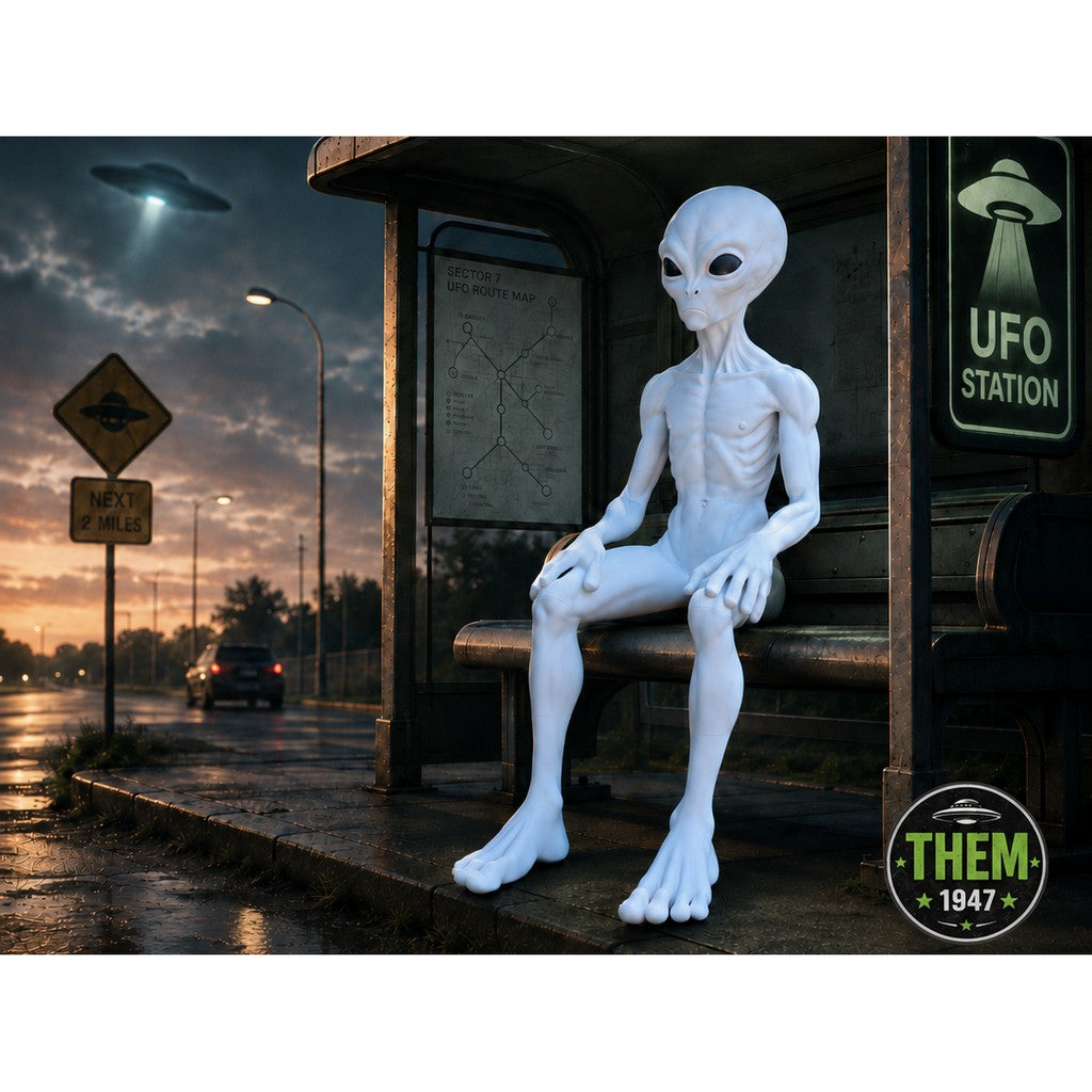 THEM 1947 Alien Grey: The Traveler, 3D printed THEM 1947 alien grey figure
