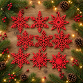 Textured Snowflake Ornament Set (Set of 9), 3D printed Christmas ornament