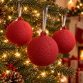 Fuzzy Christmas Ball Ornament, 3D printed Christmas ornament