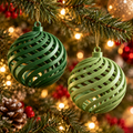 Spiral Christmas Ornaments (Pack of 3), 3D printed Christmas ornament