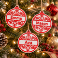 Personalized Christmas Ball Name Ornaments (Pack of 3), 3D printed Christmas ornament
