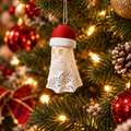 Christmas Ghost Light Ornaments (Pack of 3), 3D printed Christmas ornament