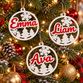 Personalized Christmas Name Ornaments (Pack of 4), 3D printed Christmas ornament