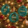 Personalized Name Christmas Bauble, 3D printed Christmas ornament