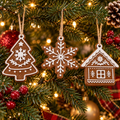 Gingerbread Cookie Ornaments (Set of 3), 3D printed Christmas ornament