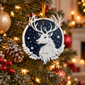 Christmas Stag Ornaments (Pack of 6), 3D printed Christmas ornament