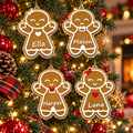 Personalized Gingerbread Man Ornament, 3D printed Christmas ornament