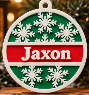 Ornament 1 - Snowflake Stripe
