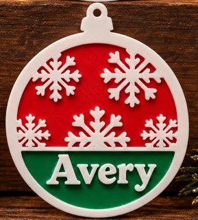 Ornament 4 - Red Snowflake
